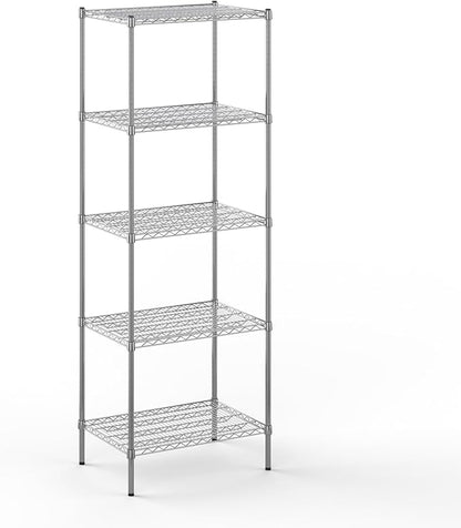 21" Deep x 30" Wide x 86" Height Wire Shelving Kit | 5-Tier | NSF Commercial Storage Rack Unit