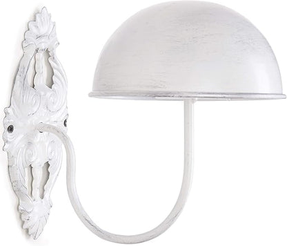 MyGift 2 Pcs Hat Display Wall Mount, Hat Holder, Cowboy Hat Rack for Wall, Baseball Cap Wig Helmet Organizer, White Metal