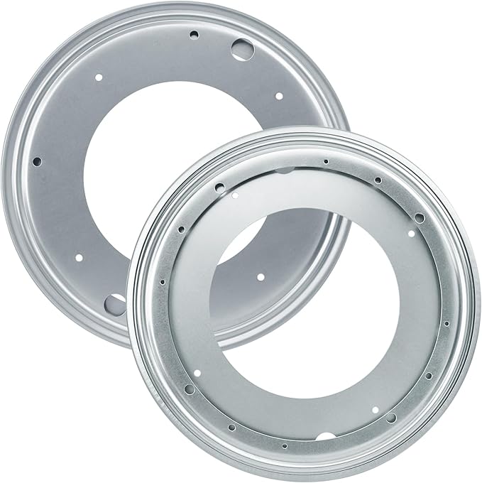 9 Pack 12" Lazy Susan Turntable Bearing Plate, Heavy Duty 1000lbs Load Capacity, Lazy Susan Turntable Ball Bearing for Rotating Table, Serving Tray, Kitchen Storage(Silvery)