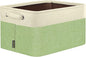 BALEINE 1 Pack Fabric Closet Storage Bins for Shelves, Linen Closet Organizers and Storage, Decorative Baskets for Organizing, Shelf, Clothes, Home, Office (Green, 15''x11''x9.5'')