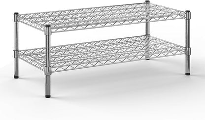 18" Deep x 36" Wide x 14" Height Wire Shelving Kit | 2-Tier | NSF Commercial Storage Rack Unit