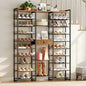 HOOBRO Shoe Rack, 10-Tier Large Capacity Shoe Storage Organizer with Metal Shelves, 63" H Shoe Shelf for Front Door Entrance, Closet, Holds 50-52 Pairs of Shoes, Rustic Brown
