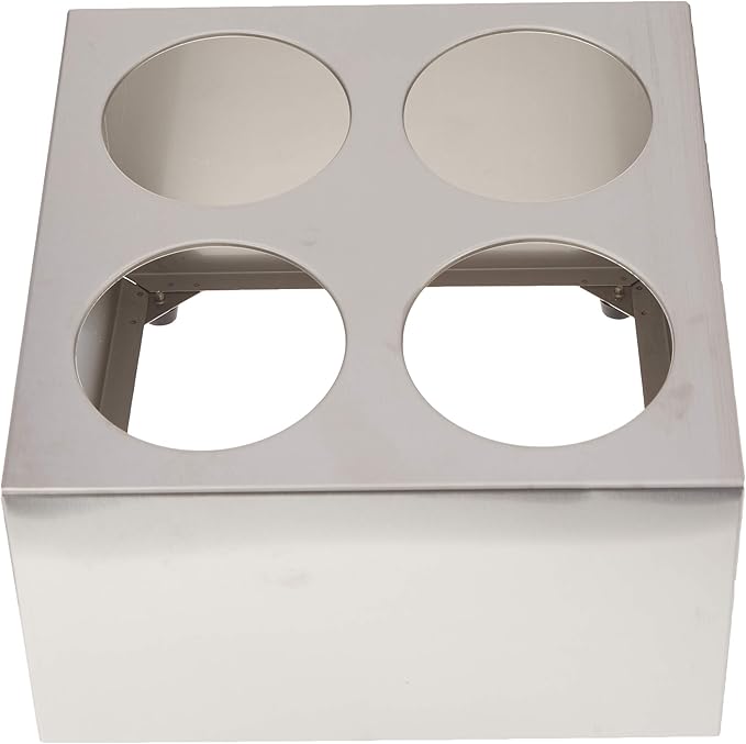 Winco Flatware Cylinder Holder, 4 Holes, 2 Tiers, S/S