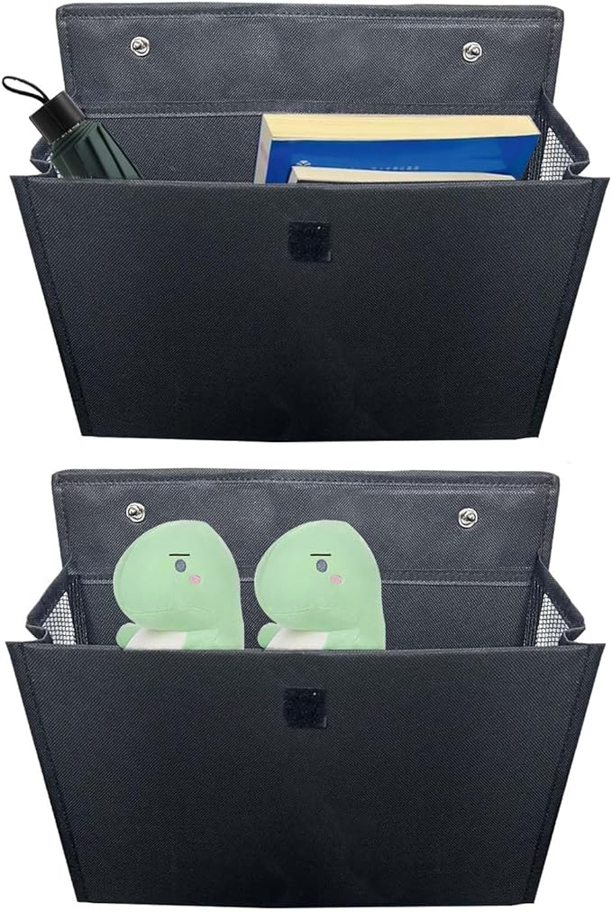 2 Pack RV Shoe Storage with Adhesive hook,Over the Door Shoe Rack,Heavy Duty Oxford Fabric Wall Hanging Organizer with Large Deep Pocket,Narrow Space Saving Closet Organizers (Black, 1-Grid)