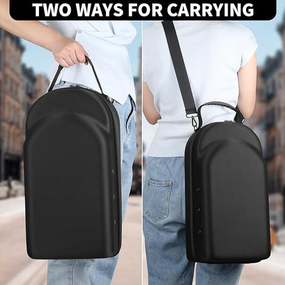 GERMUN Hard baseball hat case, Hat Carrier Travel Case with Adjustable Shoulder Strap, Hat cap case for 12 Baseball Caps - Perfect for Traveling & At-Home Storage (Black)