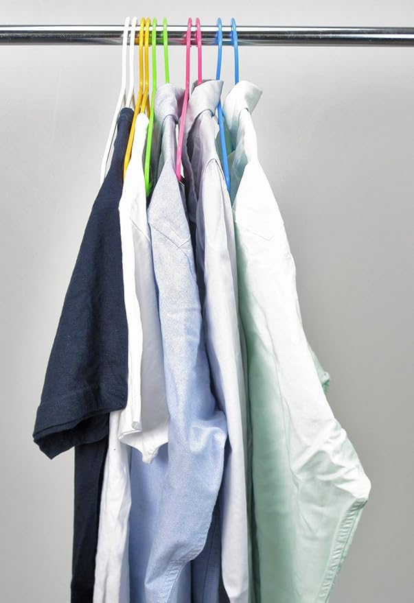 Sawafuji SL-10 Slim Hanger, Set of 10, Colorful