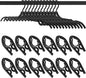 12 PCS Travel Hangers,Portable Folding Clothes Hangers,Black Foldable Hangers Lightweight Travel Accessories,Non-Slip Folding Hangers for Clothes,Foldable Clothes Drying Rack for Travel and Home