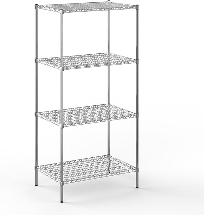 24" Deep x 36" Wide x 74" Height Wire Shelving Kit | 4-Tier | NSF Commercial Storage Rack Unit