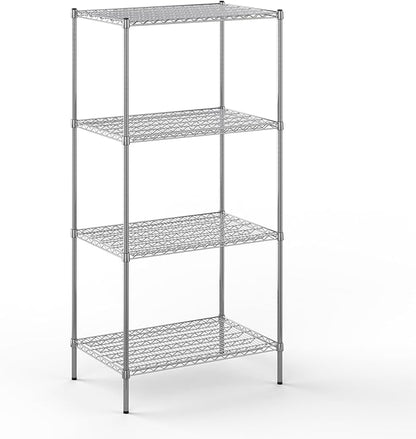 24" Deep x 36" Wide x 74" Height Wire Shelving Kit | 4-Tier | NSF Commercial Storage Rack Unit
