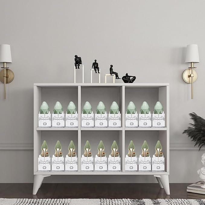 Clear Shoe Slot Organizer, 20 Pack Adjustable Shoe Slots Organizer for Closet Clear Shoe Stackers Shoe Rack Holder Shoe Space Savers for A Pair of Shoes(Transparent)