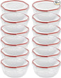 Sterilite Ultra-Seal 4.7 Qt Bowl, Large Airtight Food Storage Container, Latching Lid, Microwave and Dishwasher Safe, Clear with Red Gasket, 12-Pack