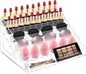 Nimiah 6-Layer Nail Polish Storage - Clear Acrylic Vanity Display Rack Nail Polish Holder Organizer Holds up to 72 Bottles Essential Oils Ink Stand