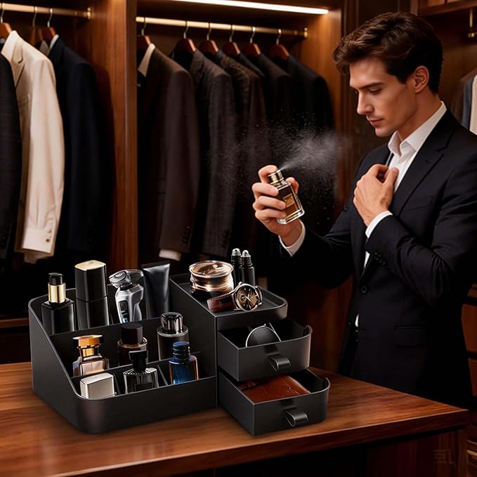 Cologne Stand for Men,Cologne Organizer for Men,Mens Cologne Organizer,Mens Bathroom Organizer,Shelf for Perfume,Organizer Gifts for Bedroom,Bathroom,Vanity,Men's Dresser Organizer