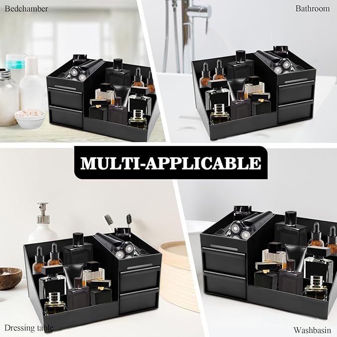 ZOCONE Cologne Organizer for Men, Perfume Stand Organizer, Dresser and Bathroom Organizers Countertop, Perfume Organizers for Mens Room Decor, Mens Bathroom Organizers and Storage, Cologne Shelf