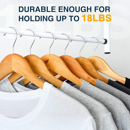 Wooden Shirt Hangers - Pack of 30 Sturdy Wood Hangers, Ideal for Laundry & Everyday Use, Heavy Duty, Natural