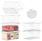 Enhanced Leak-Proof Bottom - Freezer Organizer Bins ，6 Pack Stackable Deep Freezer Organizer Bins for 7 Cu.FT Small Chest Freezer，organization and storage，pantry organizers（white）