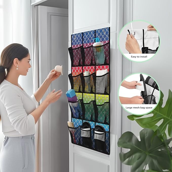 Scales Over The Door Shoes Organizers,Behind Door Shoes Hang Holder Rack,Storage for Small Spaces,Hanging Storage Bags