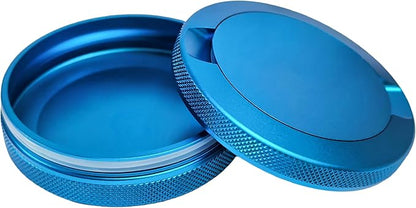 3.5 Upgraded Pouches Can Holder Pouch Container Metal Pouch Tin Portable Exquisite Zipper Case (BLUE)