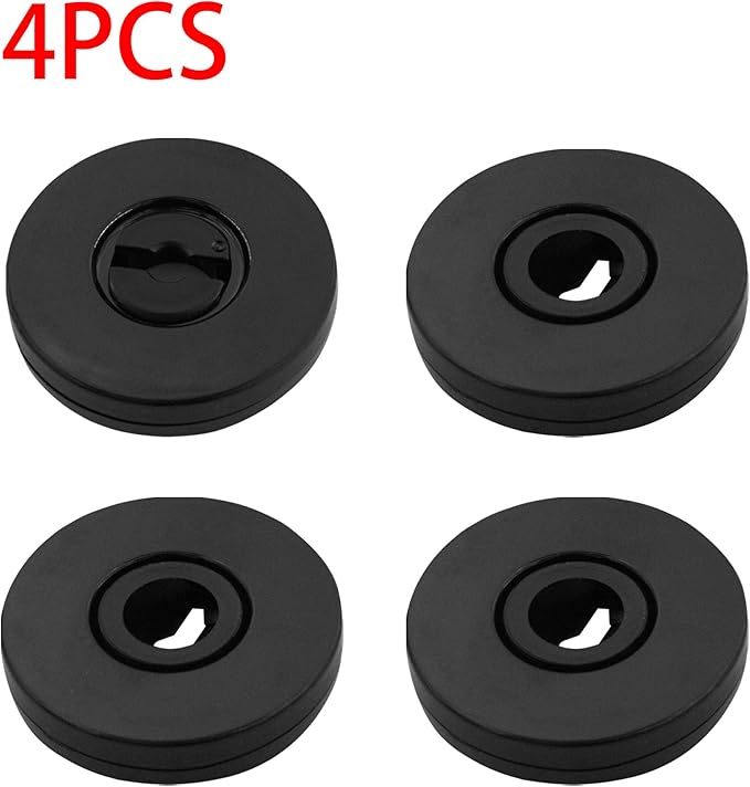 4 Pcs Black 2 inch Acrylic Lazy Susan Rotating Turntable Organizer Bearings - Round Swivel Plate for Spice Rack, Table, Cake, Kitchen Pantry