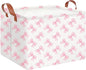 CLOCOR Rectangular Storage Basket Empty,Gift Basket,Waterproof Storage Bin with Handles,Room Decor(Star Bowknot)