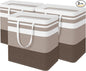 BlissTotes 3-Pack Laundry Basket, Freestanding＆Waterproof Laundry Hamper, Collapsible Tall Clothes Hamper with Easy Carry Handles for Clothes, Towels in the Family and Dorm,Gradient Khaki,100L
