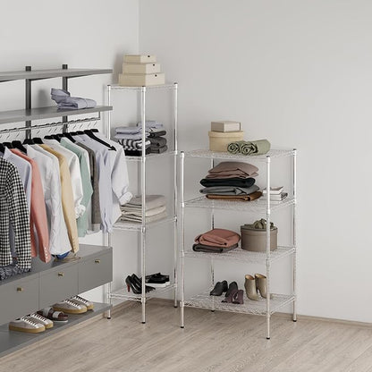 24" Deep x 30" Wide x 54" Height Wire Shelving Kit | 4-Tier | NSF Commercial Storage Rack Unit