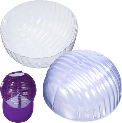 SEWACC 10pcs Baseball Caps Inserts Shaper Plastic Hat Inner Support, Clear Display Holder Cap Inner Liner, 7.48 x 7.48 x 3.93 Inch