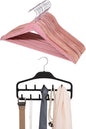 Belt Hanger Rack Holder and Solid Cedar Hangers for Closet 12 Pack