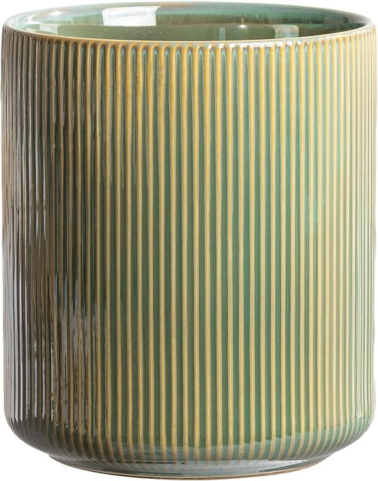 getstar Large Utensil Holder for Kitchen Counter,7.2" Vintage Ceramic Utensils Crocks Utensil Organizer for Spatula Farmhouse Kitchen Decor
