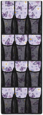 Butterfly Daisy Over the Door Shoe Organizer 12 Large Pockets Hanging Shoe Rack for Closet Organizers and Storage Sturdy Oxford Fabric Shoe Hanger