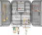 Wall Mounted Jewelry Organizer, No Punching Installation, Hanging Jewelry Organizer Box and Storage Case, Necklace Earring Holder Organizer Wall for Women Teen Girls (Gray Gold)
