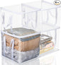 4 Pcs Clear Zippered Organizers 12''x12''x12'' Moving Bags with Reinforced Handles Heavy Duty Storage Cube Tote Storage Blanket Bags Bins for Clothes Moving Supplies Linens Shoes Closet Organizer