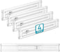 Vtopmart 4 Pack Shallow Drawer Dividers, 2.36" High 12.5"-20.8" Adjustable Expandable Kitchen Drawer Organizer, Clear Plastic Organizer Separators for Flatware, Utensil, Cutlery, Underwear, Clothes