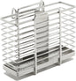 INEX Rectangular Cutlery Holder Caddy (Stainless Steel, 5.1" H x 6.1" W x 3.1" D (Haning-type))