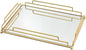 Mirror Tray Modern Style Gold Vanity Perfume Tray for Bathroom Vanity Bedroom (Champagne Gold)