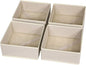 DIOMMELL 4 Pack Foldable Cloth Storage Box Closet Dresser Drawer Organizer Fabric Baskets Bins Containers Divider for Clothes Underwear Bras Socks Clothing,Beige 400