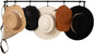 Wall Mounted Hat Display Rack, 35 inch Iron Rod with 6 Clips, Handcrafted, Antique Black