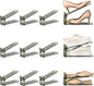 12 Pack Shoe Slots Organizer Adjustable Level Shoe Stacker Holder Storage Space Saving Sneakers Display Tray Rack for Closet (Green Transparent, 12Pack)