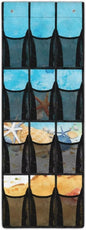 Beach Starfish Design Space Saving Hanging Shoe Organizer,Entryway Bedroom Bathroom Storage Bags with 12 Mesh Large Pockets Waterproof Reusable