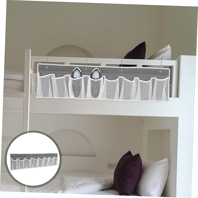 Amosfun 8-Pocket Bedside Shoe Organizer Wall-Mounted Mesh Storage Bag for and Home for Travel and Space-Saving Shoe Storage
