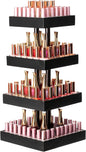 Homde Nail Polish Organizer for 86-123 Bottles, 360 Rotating Nail Polish Rack Holder, Display Storage Shelf for Fingernail Stand and Essential Oil, Gifts for Women Girls- Bamboo,Black