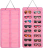 Sunglasses Organizer Storage,Hanging Sunglass Holder Organizer for Wall 16 Slots Double Sided Glasses Organizer