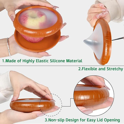T-Raputa Avocado Saver and Onion Storage - Reusable refrigerator fruit storage containers - is the storage Apples, Tomatoes, Tomato,Garlic for Ideal(4 Set)