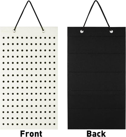 PACMAXI Shoe Charms Organizer, Hanging Shoe Charm Holder with 184 Holes, Portable Display Stand, Wall Mounted Holder