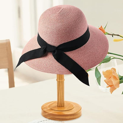 Freestanding Hat Stand, Tabletop Hat Rack, Wood Display Stand Holder for Caps and Wigs (Natural)(One Piece)