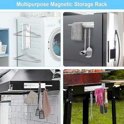 Hanger Organizer Magnetic Hanger Holder for Washing Machine Laundry Room Organization,Clothes Hangers Stacker Coat Hanger Stacker Stand Rack for Adult Kids Velvet Pants Hangers Storage