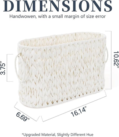 Coeusy Toilet Paper Basket,Boho Decorative Toilet Paper Storage,Large Wicker Basket for Bathroom Storage,Free Standing