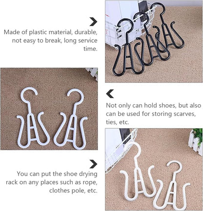 Happyyami 12pcs Thickened Plastic Shoe Display Hooks Sturdy Shoes Organizer for Install Hanging Hooks