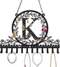 Wall-Mounted Metal Earring Holder Hanging Jewelry Organizer for Earrings and Necklaces Space-Saving Wall Display with Hooks for Jewelry Storage (jewelry stand K)