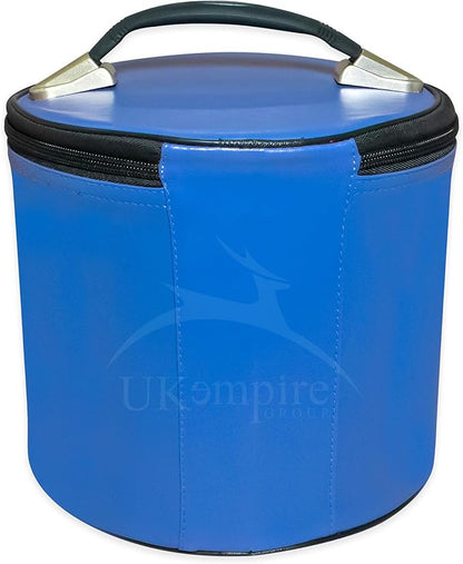 Deluxe Masonic Fez Cap Case Blue – Imitation Leather, Hat Display Storage Box